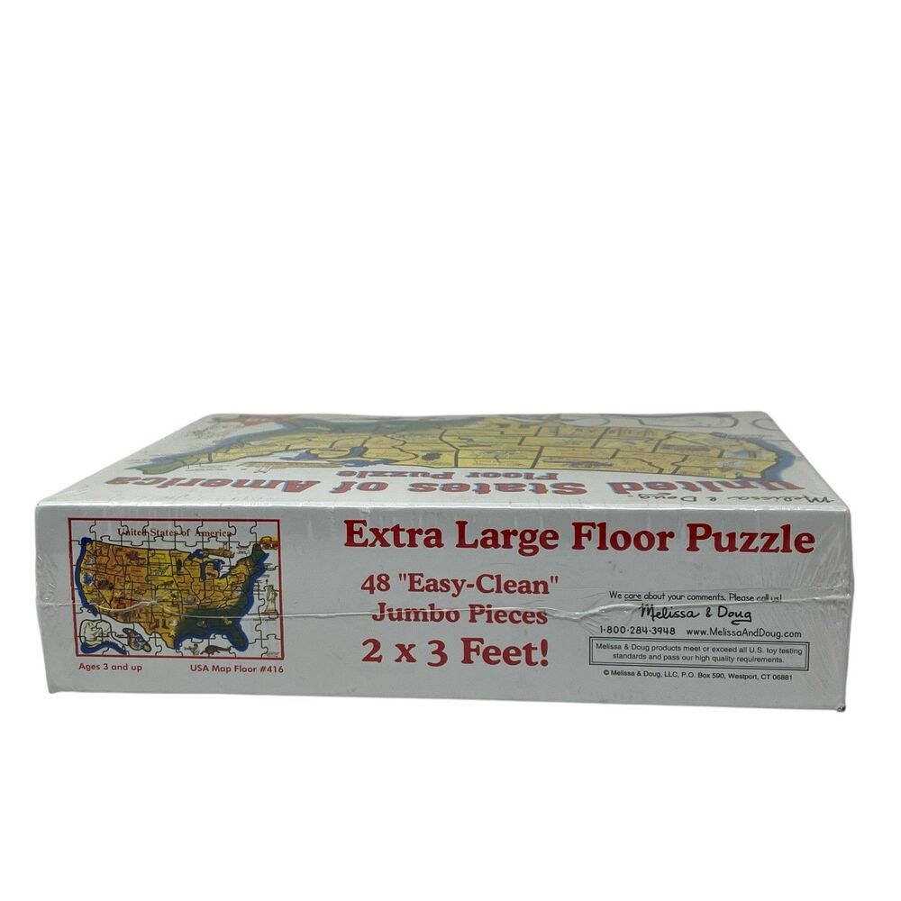 Melissa & Doug Puzzle USA Map Floor 48 Jumbo Pieces Educational Kids Toy New - Picture 4 of 7